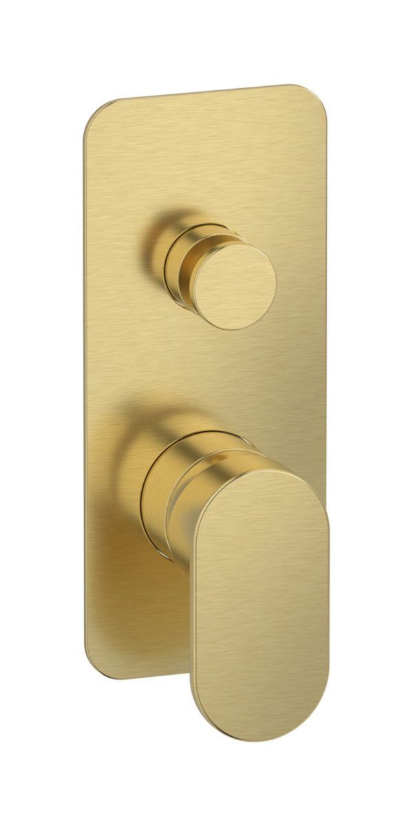 Miscelatore doccia due vie colore oro inglese spazzolato serie K2 ib