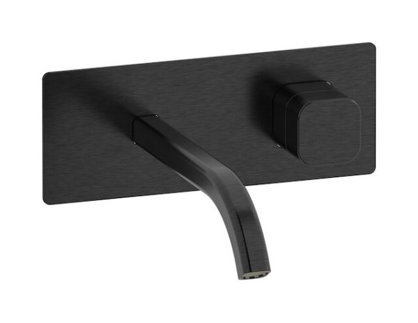 Miscelatore lavabo incasso colore nero spazzolato serie elio Ib