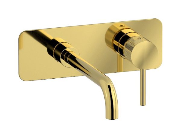 Miscelatore lavabo incasso colore oro serie Industria ib