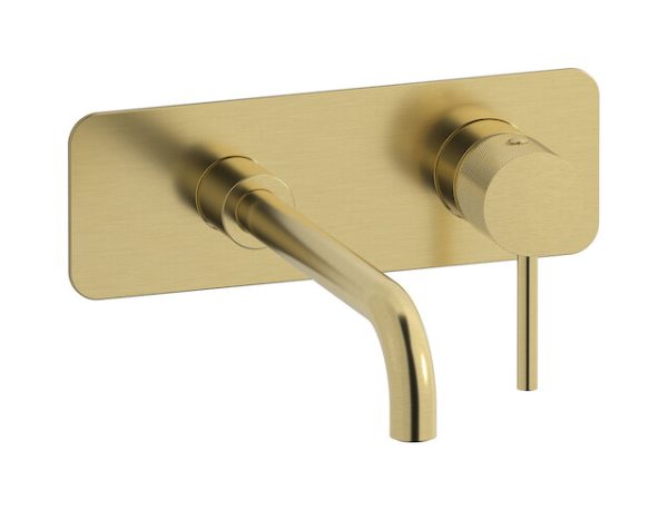 Miscelatore lavabo incasso colore oro nickel spazzolato serie Industria ib