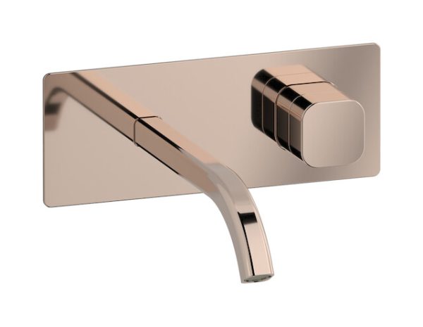 Miscelatore lavabo incasso colore oro rosa serie Elio ib