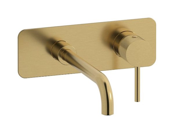 Miscelatore lavabo incasso colore oro spazzolato serie Industria ib