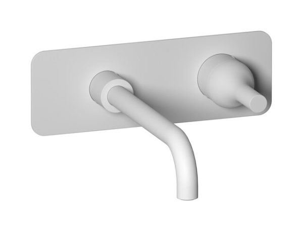Miscelatore monoforo lavabo incasso colore bianco opaco serie Batlò ib