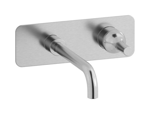Miscelatore monoforo lavabo incasso colore nickel spazzolato serie Batlò ib