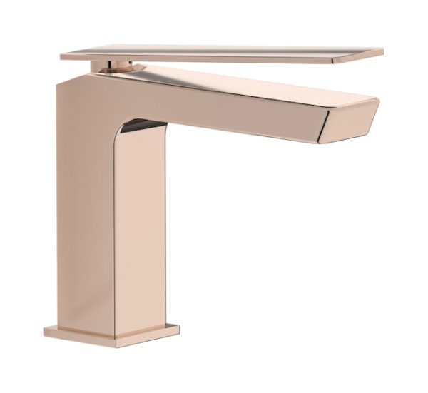 Miscelatore monoforo lavabo colore oro rosa serie K3 -ib