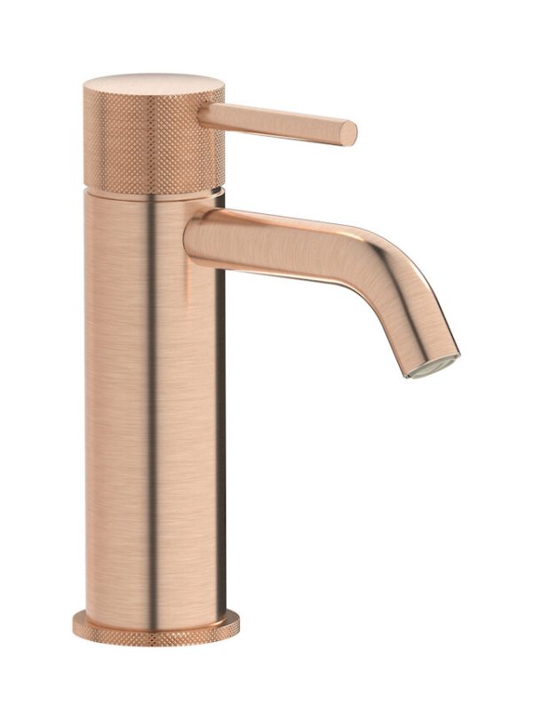 Miscelatore monoforo lavabo colore rosa spazzolato serie Industria ib