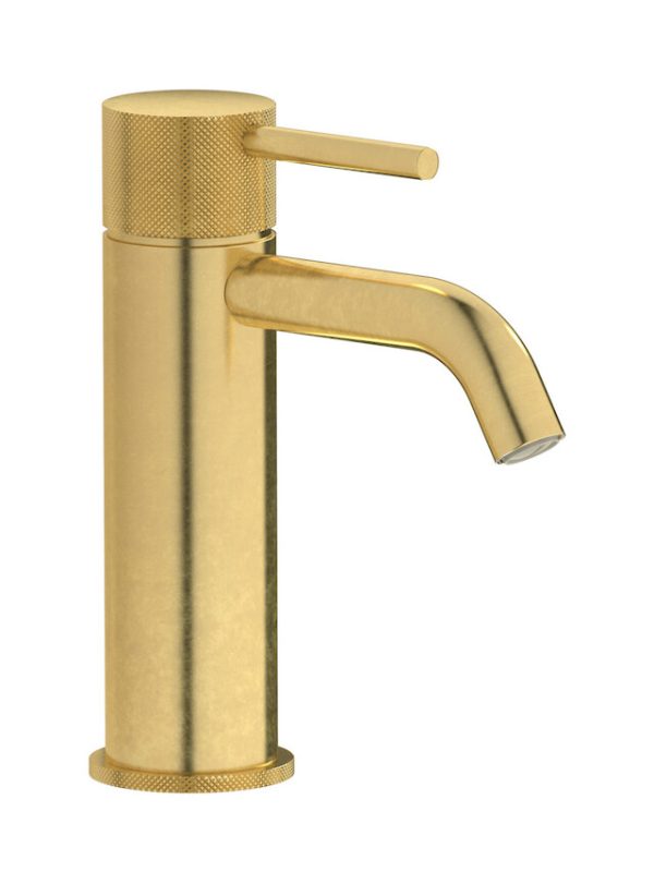 Miscelatore monoforo lavabo colore ottone naturale serie Industria ib