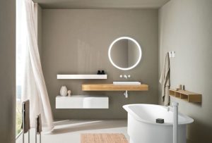 Composizione Mobile Bagno con mensolone e lavabo incassato - Serie STREET Arbi