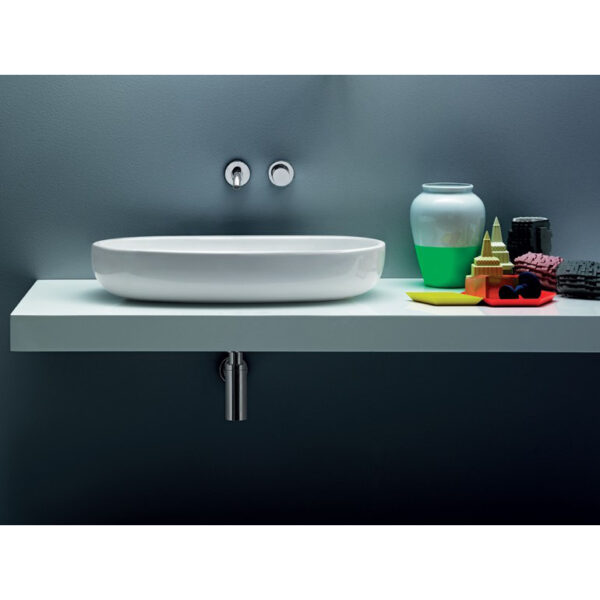 Lavabo Appoggio Elegance Circle - Azzurra
