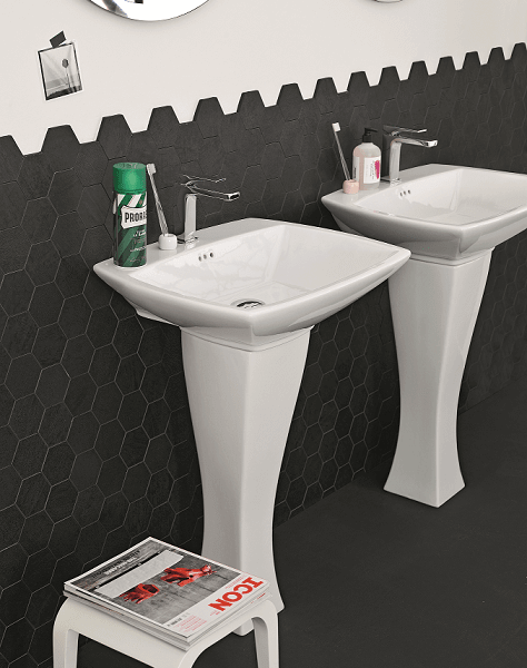 Lavabo sospeso colore bianco serie Jazz Art Ceram
