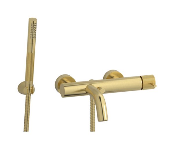 Miscelatore vasca con doccetta colore oro serie Industria IB