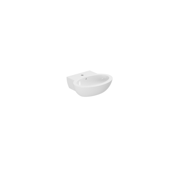 Lavabo sospeso monoforo colore bianco serie Comoda azzura