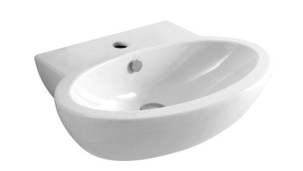 Lavabo sospeso monoforo colore bianco serie Comoda azzura