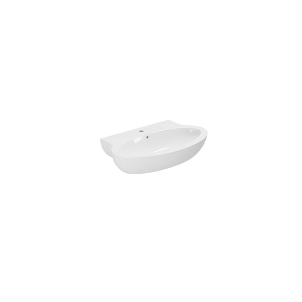 Lavabo sospeso monoforo colore bianco serie Comoda azzura