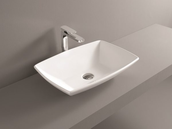 Lavabo ad appoggio colore bianco serie Jazz Art Ceram
