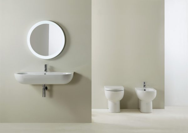 Lavabo sospeso colore bianco serie nuvola azzurra