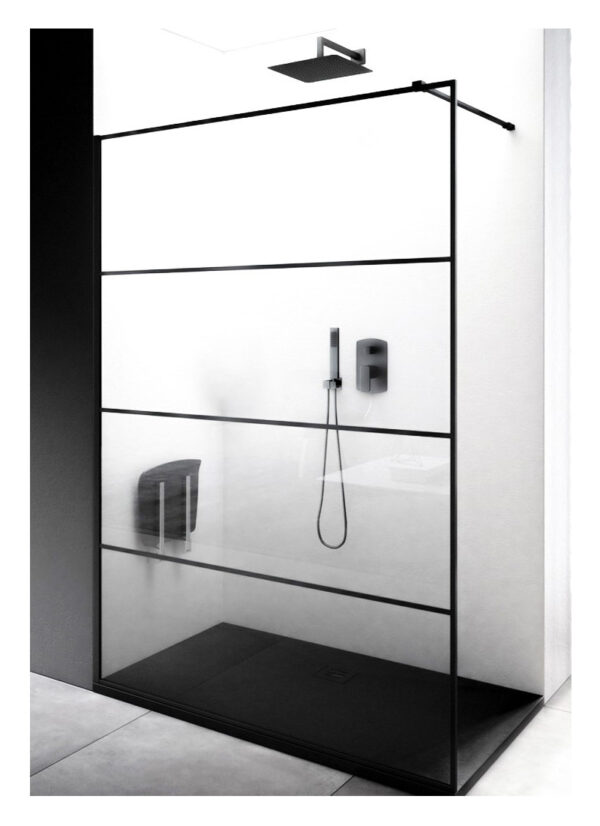 Box Doccia Walk In vetro trasparente 6mm H200 Cammarata - Impalli