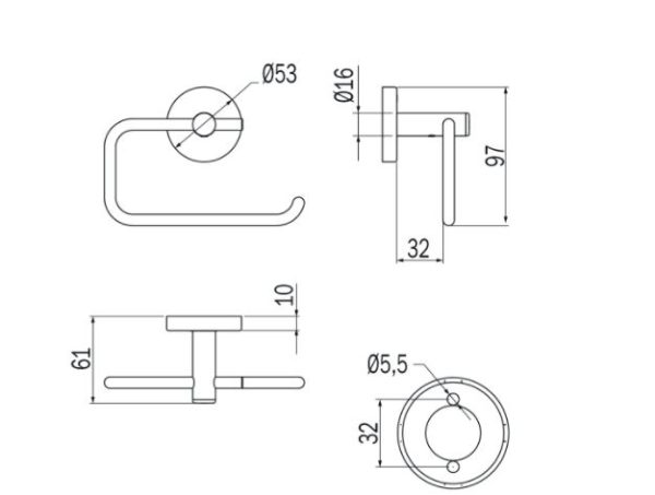 Scheda tecnica Portarotolo basculante serie GEALUNA Inda