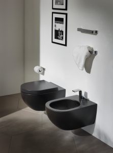 Bidet sospeso monoforo Colore Nero Lucido - APP Flaminia