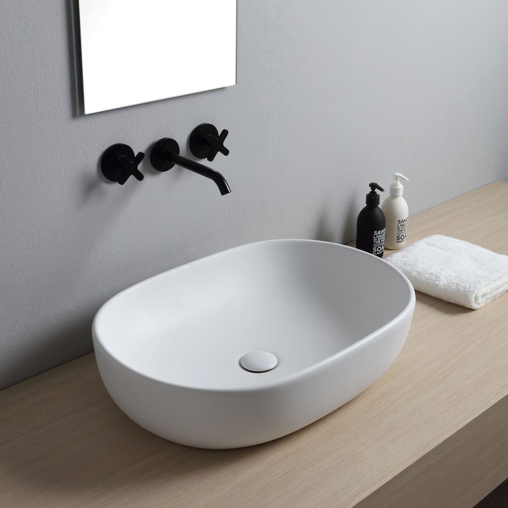 Lavabo in ceramica Ovale 62cm Bianco Lucido APP Flaminia