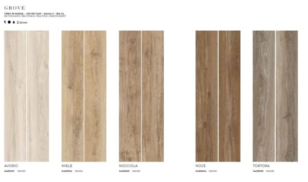 Colori Piastrelle Effetto legno Grove Musis & Moda