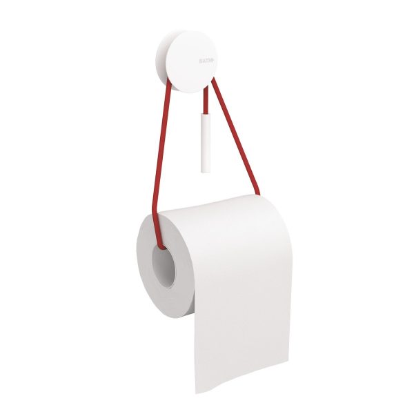 Portarotolo a muro Colore Bianco Rosso Serie DIABLO Cosmic
