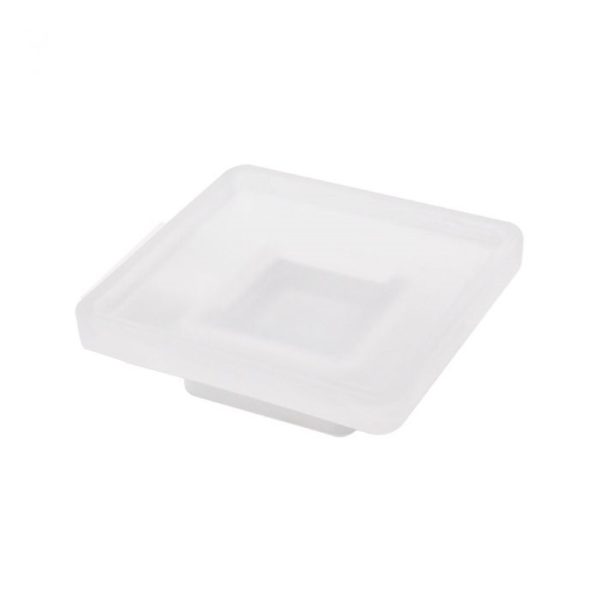 Portasapone da appoggio in vetro satinato colore bianco opaco serie LEA Inda
