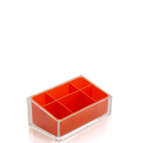 Portatrucchi da Appoggio Colore Arancio Serie RAINBOW Gedy