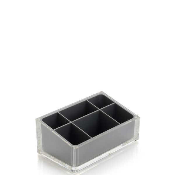 Portatrucchi da Appoggio Colore Argento Serie RAINBOW Gedy