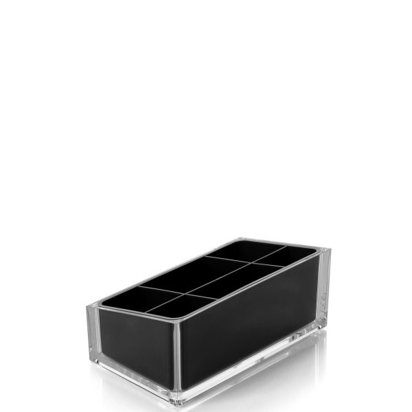 Portatrucchi da Appoggio Colore Nero Serie RAINBOW Gedy