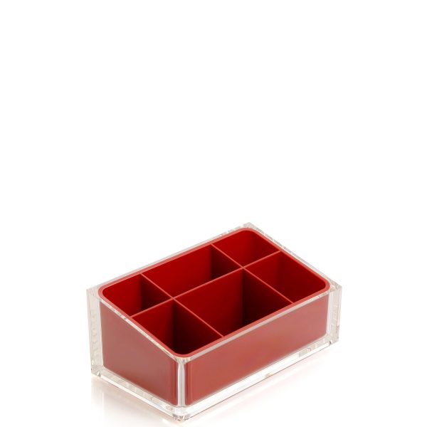 Portatrucchi da Appoggio Colore Rosso Serie RAINBOW Gedy