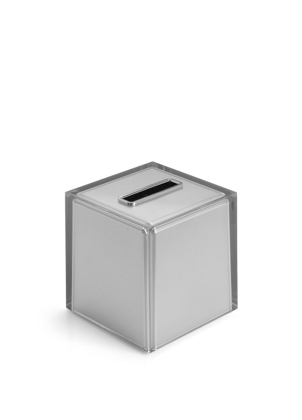 Portafazzoletti da Appoggio quadrato Colore Grigio Serie RAINBOW Gedy