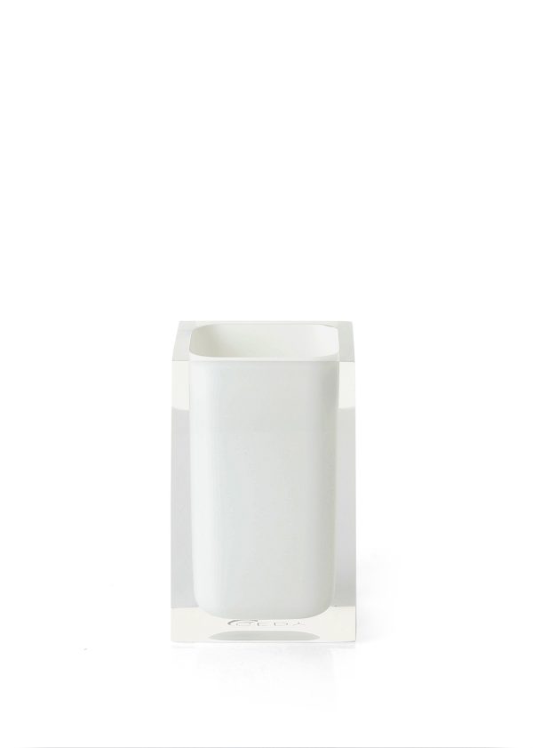 Portaspazzolino da appoggio colore bianco Serie RAINBOW Gedy