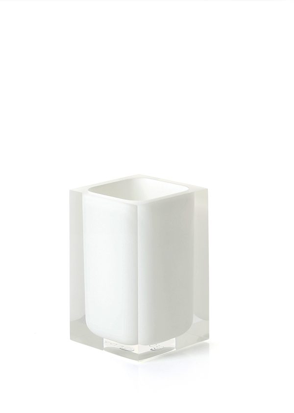 Portaspazzolino da appoggio colore bianco Serie RAINBOW Gedy