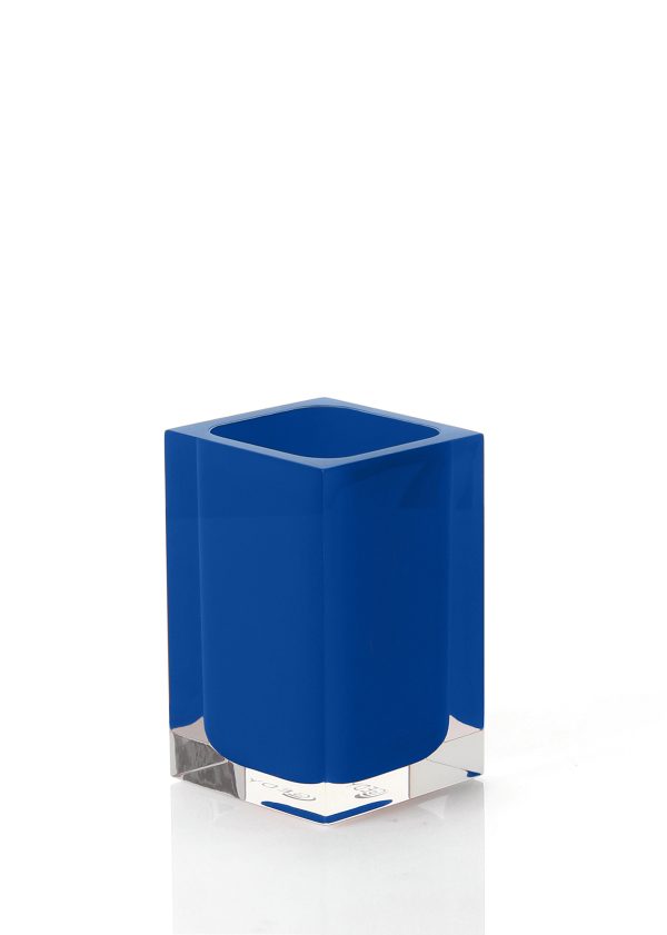 Portaspazzolino da appoggio colore blu Serie RAINBOW Gedy