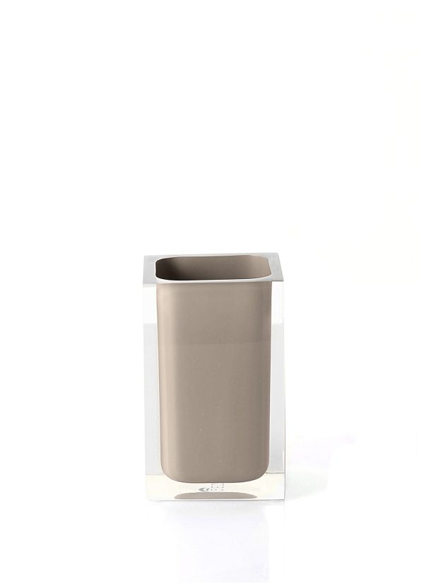 Portaspazzolino da appoggio colore tortora chiaro Serie RAINBOW Gedy