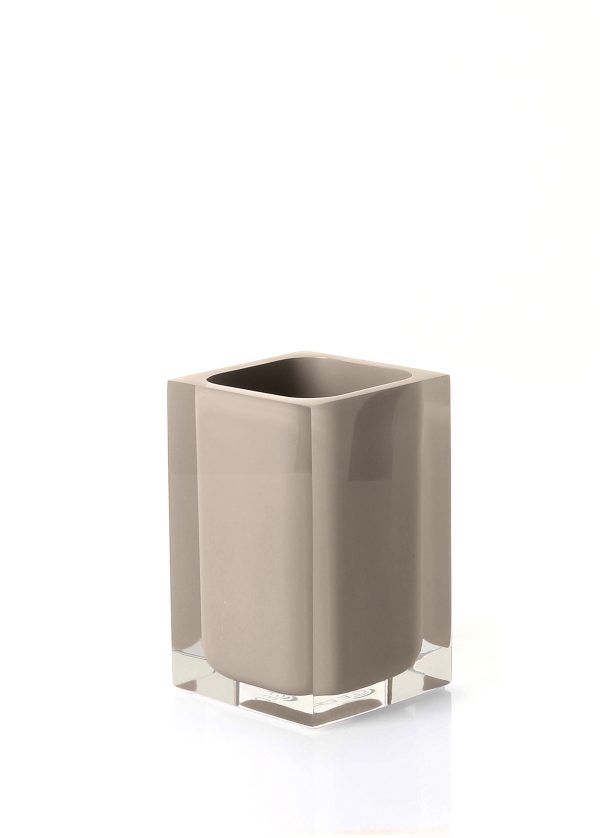 Portaspazzolino da appoggio colore tortora chiaro Serie RAINBOW Gedy