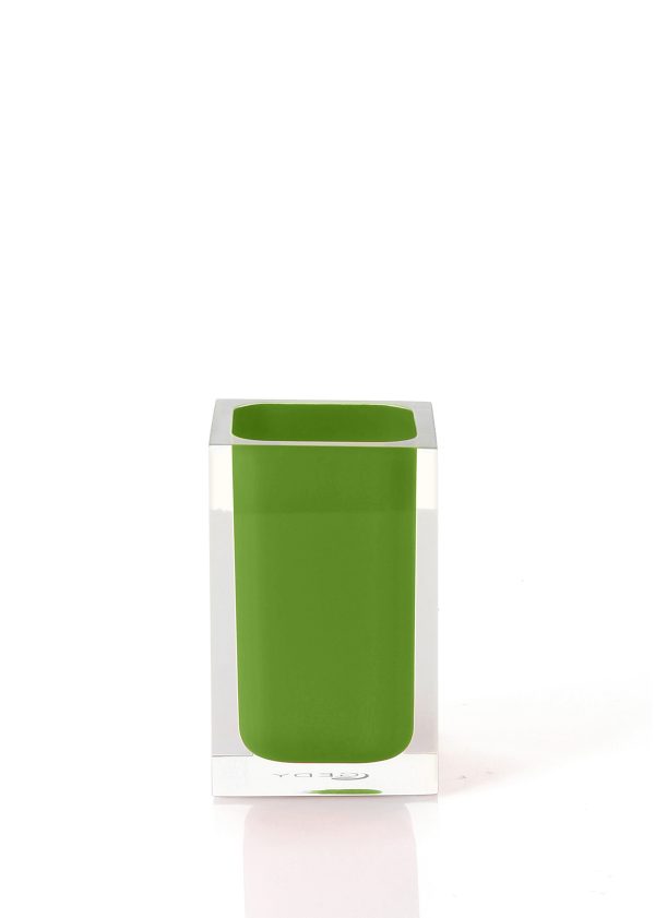 Portaspazzolino da appoggio colore verde acido Serie RAINBOW Gedy