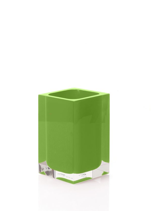 Portaspazzolino da appoggio colore verde acido Serie RAINBOW Gedy