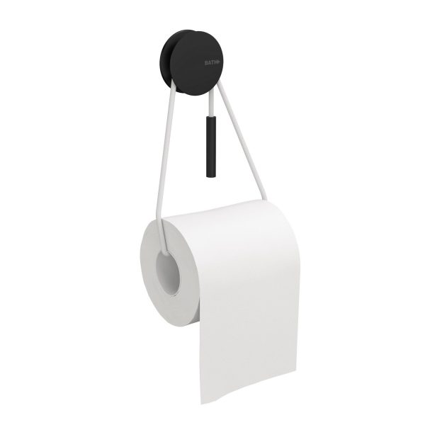 Portarotolo a muro Colore Nero Bianco Serie DIABLO Cosmic