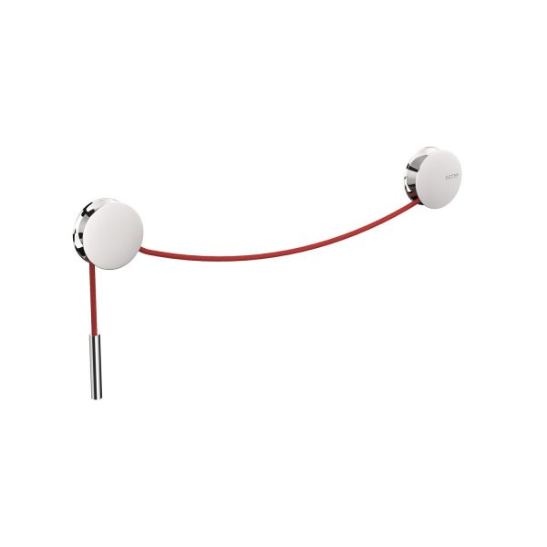 Portasalviette a muro corda colore Cromo Rosso Serie DIABLO Cosmic