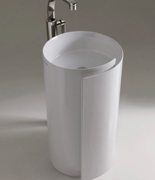 Lavabo a colonna cm 44 da centro stanza MONOROLL FLAMINIA