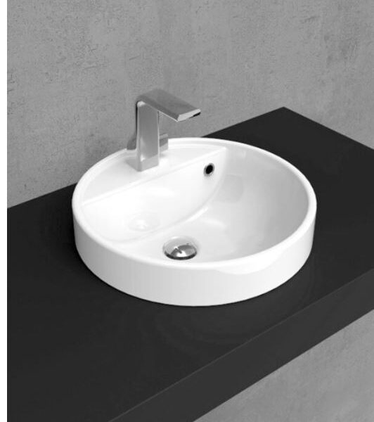 Lavabo bianco incasso monoforo - TWIN SET 42 - Flaminia