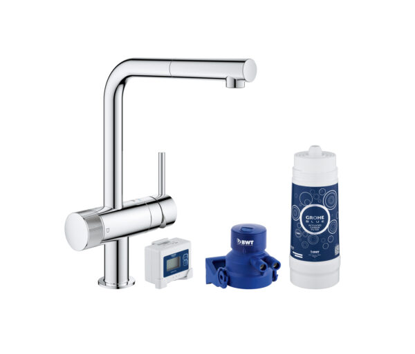 Miscelatore lavello Grohe Blue Pure Canna Estraibile Cromo