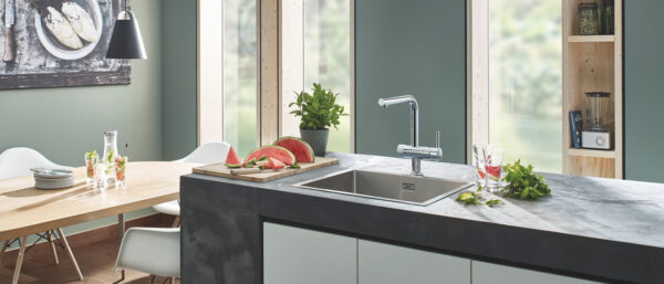 MIscelatore lavello Grohe Blue Pure Canna Estraibile Cromo - Ambientazione - 3