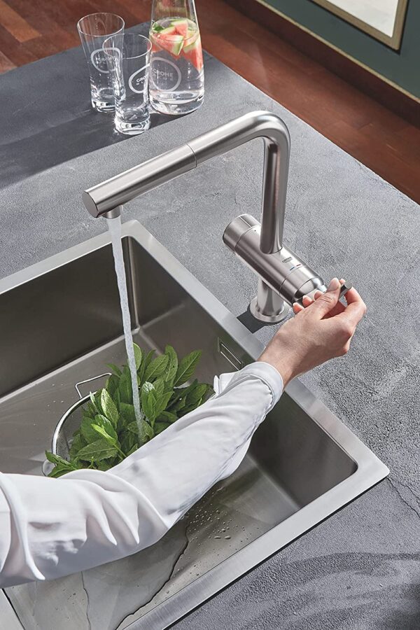 Miscelatore Lavello Grohe Blue Pure Canna Estraibile Inox Spazz - Ambientazione