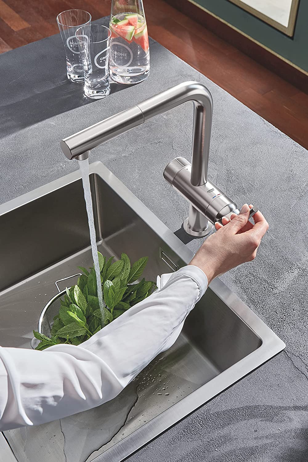 Miscelatore lavello Canna Estraibile Acqua Depurata - Blue Pure-Grohe