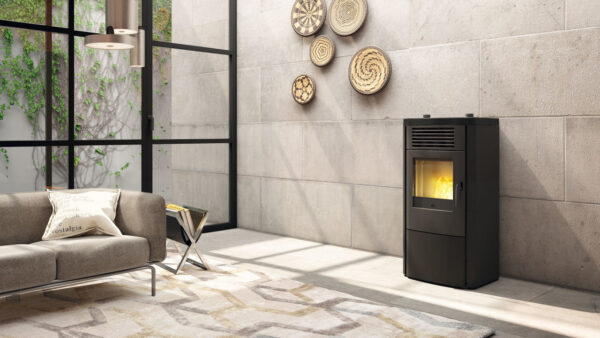 Stufa a pellet grigio scuro KLIK 8kW Edilkamin