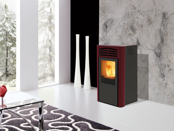Stufa a Pellet bordeaux kw Prima - Italiana Camini