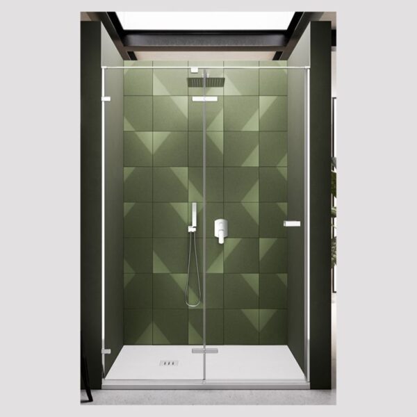 Box Doccia a nicchia battente Vetro colore cromo 8mm H200 - PEET